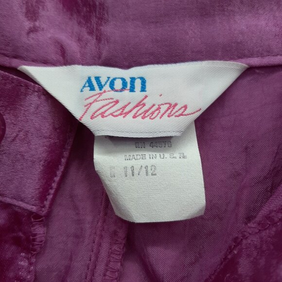Vintage 80's Avon Fashions Womens Shiny Pink High-Waist Pants Size 11/12 tapered - Picture 6 of 11